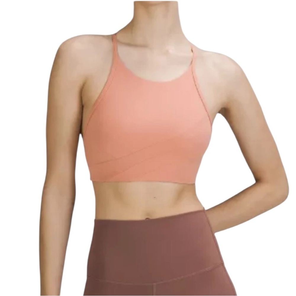High Neck Lululemon Peach Sports Bra - Never worn, new with tags.